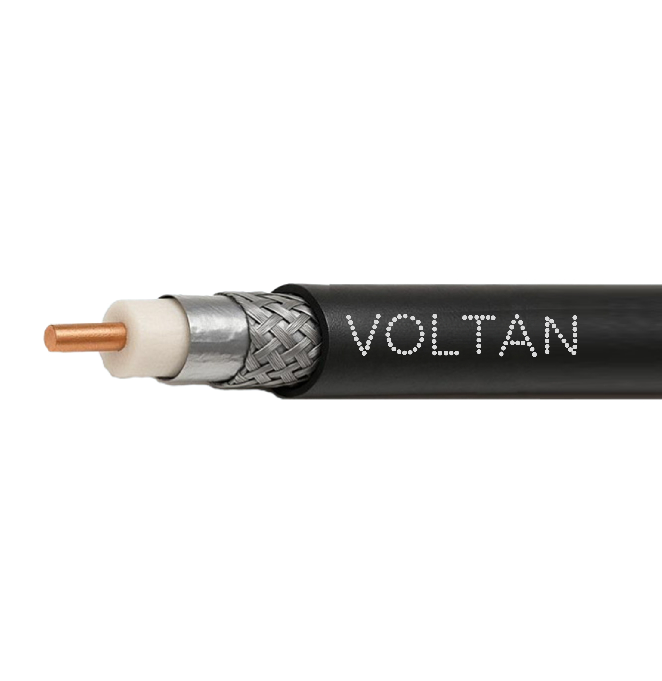 11U 75 Ohm Coaxial Cable PE/UV Sheath - 60% Aluminium Braid