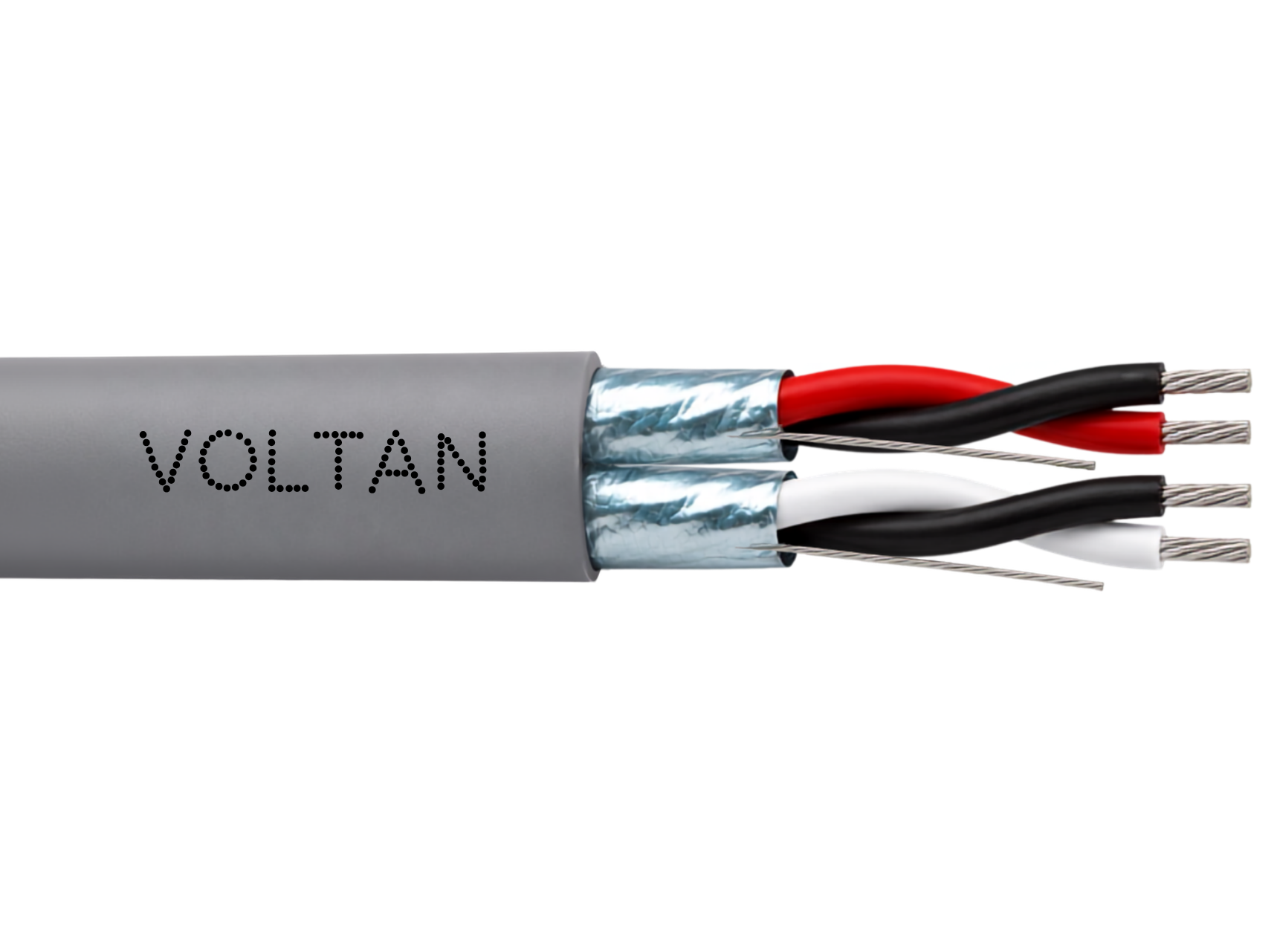 2 Pair, 22 AWG Shielded Twisted Pair Tinned Copper Cable LSZH - VSC222L-TP