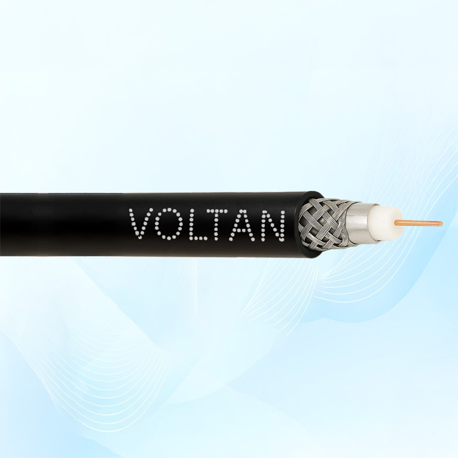6U 75 Ohm Coaxial Cable PE/UV Sheath - 60% Aluminium Braid