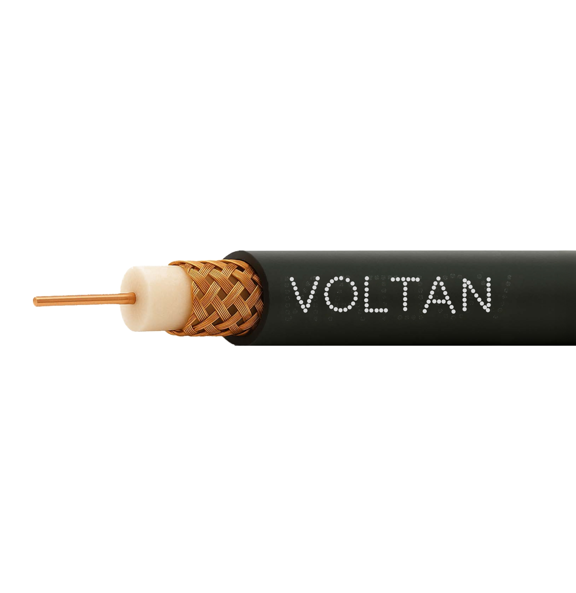 6U 75 Ohm Coaxial Cable - 60% Bare Copper Braid - VTBC660PE