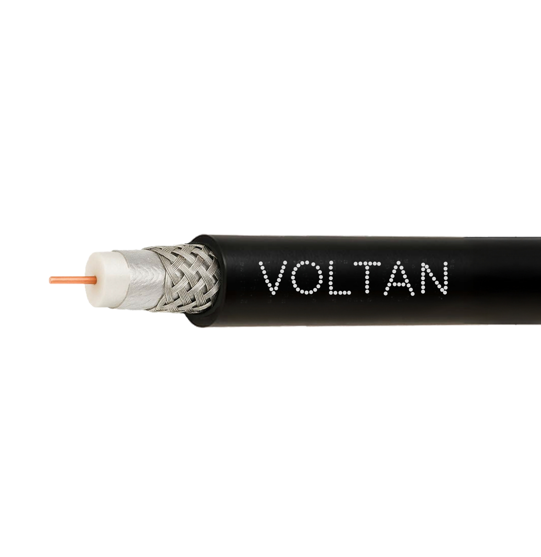 6U 75 Ohm Coaxial Cable - 95% Tinned Copper Braid - VTTC695L